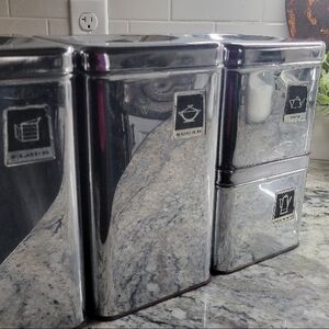 Stainless Steel Kitchen Canister Set